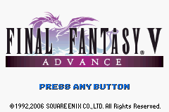 Final Fantasy V Advance - Sound Restoration Hack